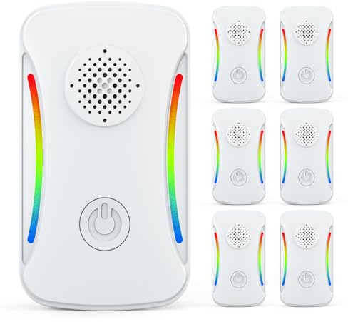 Upgraded 6 Packs Ultrasonic Pest Control Repeller with 3 Modes, Electronic Spider Repellent Indoor for Insect Roaches Rodent Ant Bug Mosquito Mouse Repellent Plug in for House Kitchen Garage Warehouse