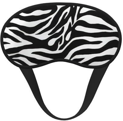 Augenmaske mit Zebra-Druck, zum Schlafen, lichtblockierend, für Reisen, Yoga, Camping, Nachtruhe