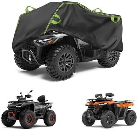 Quad Abdeckplane XXXL 256×110×120 cm, ATV Abdeckung Wasserdicht 210D Oxford, Ganzgarage für Quad & ATV, UV-Schutz, Windfest mit Reflektionsstreifen, Schutz vor Regen, Schnee & Staub