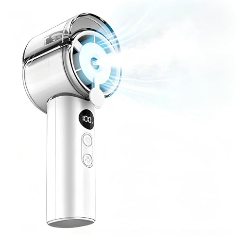 YZYOE Ventilatore di raffreddamento a spruzzo ad alta velocità ricaricabile portatile, piccolo ventilatore umidificante di raffreddamento all'aperto, raffreddamento a spruzzo a 100 ingranaggi.