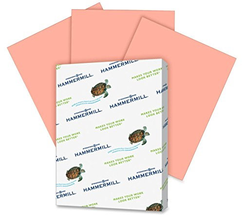 Hammermill Paper, Colors Salmon, 20lb, 8.5x11, Letter, 500 Sheet s/ 1 Ream (103119R), Made in the USA