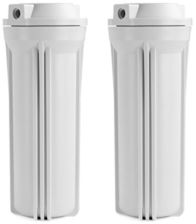 iSpring HW12X2 Alloggiamenti del Filtro dell'acqua per Sistemi di Osmosi Inversa di Cartucce da 10x2,5, Confezione da 2, Bianco