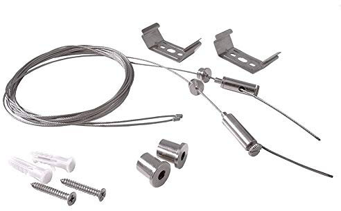 Zubehör für TRI PROOF Seilabhängung, 2 Stk, einstellbar, L: 2500mm, silbergrau