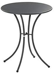 EMU Tisch für den Außenbereich Pigalle Kiss Durchmesser 60 cm aus verzinktem und pulverbeschichtetem Eisen - Farbe Antik Eisen Muster 22 - Produkt Made in Italy