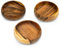 levandeo Lot de 3 bols à goûter en bois d'acacia - 15 x 4 cm - Ronds - Coupelle à fruits - Décoration de table en bois d'acacia - Décoration de table