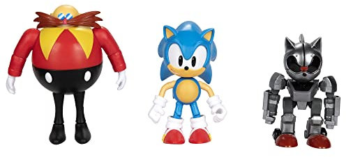 Sonic - 408634 10cm Actionfiguren 30th Jubiläums-Multipack, Schwarz