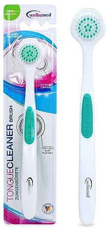 Wellsamed 1 Stück Tongue Brush Zungenbürste, zur effektiven Bekämpfung von Zungenbelag und Halitosis
