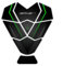 PARASERBATOIO ADESIVO RESINA NERO VERDE COMPATIBILE CON KAWASAKI ER-6N 650 2015-2016