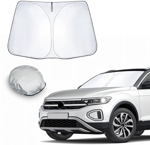 CDEFG Kompatibel mit VW T-ROC T ROC 2017-2021 2023 2024 Sonnenschutz Abdeckungen Frontscheibe Sonnenschirm Die Vordere Schallwand Windschutzscheibe Auto Sonnenblende Zubehör