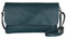 AmbraModa GLX11 - Crossbodytas, Clutch, telefoontas van echt leer met afneembaar en verstelbare schouderriem, passend voor mobiele telefoons en tablets tot 7 inch (Petrol)