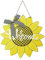 CREATCABIN Letrero de Madera de Bienvenida con Girasol Placa de Madera Impresa Tablón Rústico Granja Arte de Pared Decoraciones Colgantes para Entrada Hogar Inauguración de la Casa Dormitorio Sala