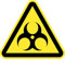 Lot de 15 panneaux adhésifs pour avertissement Risque biologique de 4 cm autocollants triangle jaune dangereux (4 cm, risques biologiques)