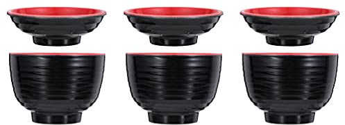DOITOOL 3 Stück Miso Schüssel Set Ramen Schüssel Ramen Bowl Japanische Stil mit Deckel, Keramik Suppenschüssel für Suppe, Dip und Snacks(9.7 cm)