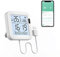 eMylo Termometro Igrometro Ambiente WiFi Interno, Tuya, Digitale Sensore Temperatura con Schermo Retroilluminato, Registrazione Dati, Casa Misuratore Umidità (8cm*8cm)