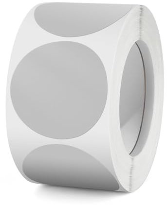 Runde Aufkleber Grau 38mm Selbstklebende Farbkodierung Etiketten Rolle kleine Markierungspunkte Round Sticker 500 Stück