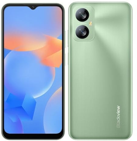 Blackview A52 PRO Mobile Phone Unlocked, 8GB+128GB (1TB External SD), 6.5'' 90Hz Waterdrop Screen, 13MP+5MP, Dual SIM 4G Android 13 Smartphone, 5180mAh Battery, Face Unlock&Fingerprint Green
