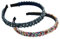 scicent Haarschmuck 2 Stück Strass Haarbänder Damen Kristall Haarband Dünn Glitzer Perle Stirnbänder Elastisches Kristall Haarreife für Kopfschmuck Damen - 16033