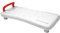 JNGLGO Vasca da bagno con maniglia, sedile per vasca da bagno, sedile regolabile con portasapone, in plastica, colore rosso