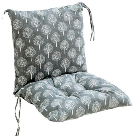 40 x 80 cm, Set von 2 Haarkissen mit Rückenlehne, Rückenkissen mit Riemen, niedrige Rückenkissen, Gartenstühle, Stuhl-/Bankkissen im Haus und Gartenkissen (Tree Pattern Gray)
