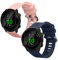 kwmobile 2x Sportarmband kompatibel mit Garmin Forerunner 55 Armband - Fitnesstracker Band Set aus TPU Silikon