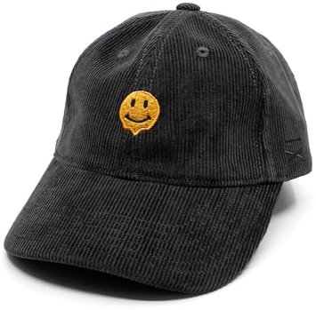 Hand und Feuer Strapback Cap Liquid Smiley Dunkelgrau Cord One Size