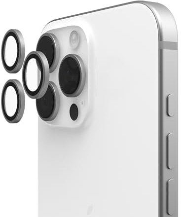 URBAN ARMOR GEAR Kameralinsen Schutz kompatibel mit iPhone 16 Pro Max / 16 Pro / 15 Pro Max / 15 Pro / 14 Pro Max / 14 Pro Kamera-Schutz (Ultra-Klar, Kratzfest, Titanlegierung, Inkl. Montagekit)