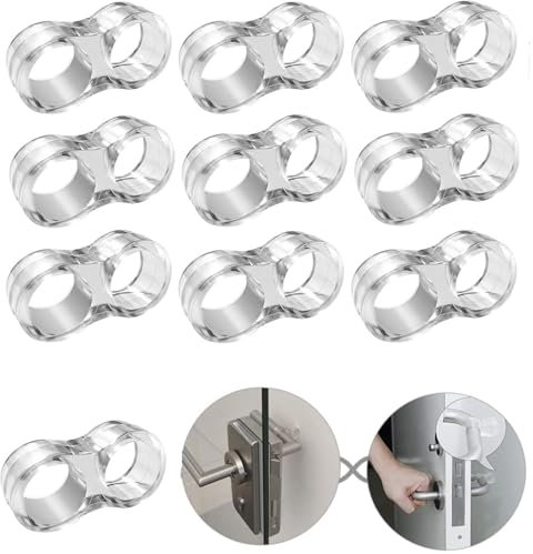 Gebrazy Türstopper Klinke Türklinkenpuffer, Türklinkenpuffer Türgriff Schutz, Türgriff Stopper,Türgriff Schutz, Transparente Türgriff Schutz zum Schutz Von Wänden und Möbeln (8-Förmiger)