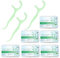Hilo Dental con Mango,300 Pcs Arcos Dentales Dental Floss Olor a Menta para Limpieza de Dientes, Eliminar Residuos de Alimentos