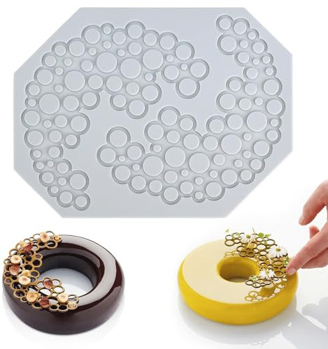 YapitHome Stampi Silicone,Stampo per Torta in Pizzo,Forme Silicone per Dolci Utensili da Forno,Decorazione del Piatto(2 foro semicircolare)