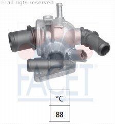 FACET Thermostat Kühlmittel Kühlwasserthermostat mit Dichtung Öffnungstemperatur:88°C für OPEL Corsa D Schrägheck (S07) Astra H Caravan (A04) Astra H Schrägheck (A04) Astra H GTC (A04)