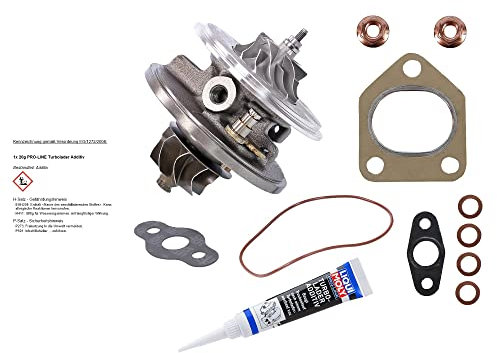 BESTPRICE 1x Rumpfgruppe für Turbolader (EURO 3 D3), inkl. Montagesatz, 1x Additiv für Turbolader - Erstbefüllung, Kompatibel mit BMW 3er (E46)