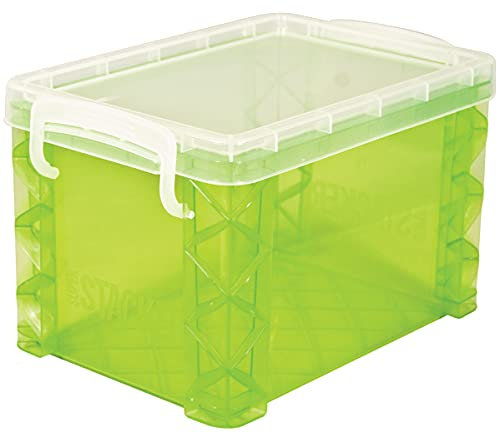 Super Stacker Index Card Box, 4 x 6 Inch Index Cards File Box, Note Holder, Index Card Holder, Flash Card Holder, Perfect for 4x6 Index Cards, Storage Organizer Container, Assorted Colors, 1 Count