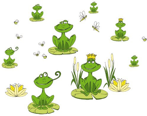 Eurographics Deco Sticker / Wandtattoo DS-LIF1028 Frogs II 25x35 cm