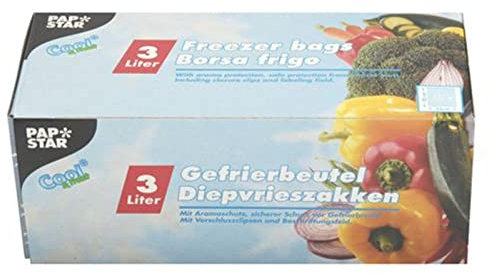 PAPSTAR 14158 Gefrierbeutel 3 Liter, 250 x 320 mm, Transparent