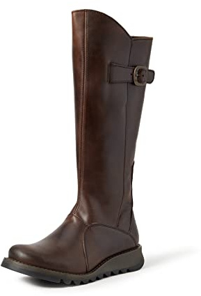 Fly London Women’s Mol 2 Zip up Boots, Brown Dkbrown 004, 36