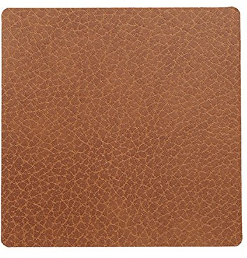LindDNA Glasuntersetzer Square Leder Bull Nature, Maße: 10cm x 10cm x 0,2cm, 98356