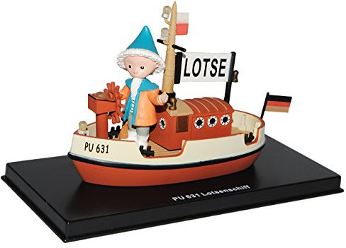 alles-meine.de GmbH unser Sandmännchen Figur - Lotsenschiff PU 631 - Set incl. Vitrine - Miniatur Figur Traummobile - Sandmann - Sammlermodell - Sammelfigur auch für Puppenstube ..