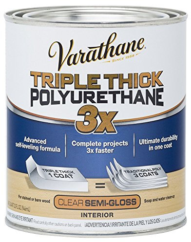 Rust-Oleum 284472 Varathane Triple Thick Polyurethane, Semi-Gloss