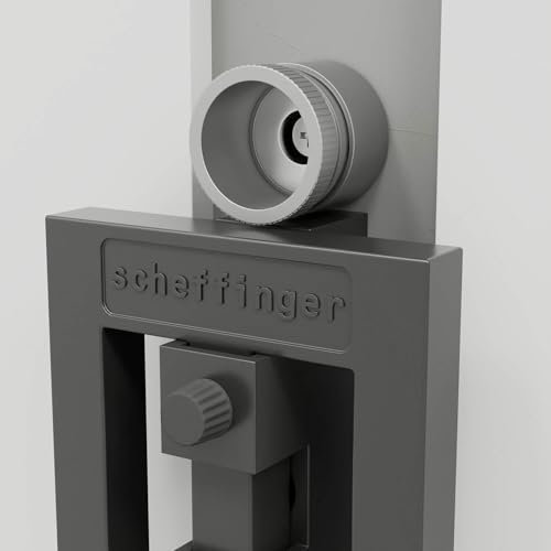 Scheffinger EM3plus Zweihandschloss silber, Zusatzsicherung zum Einbruchschutz EM3 Riegel, hochwertiger Stahl