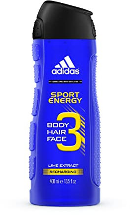 adidas Gel douche Sport Energy 3 en 1 pour homme, 400 ml