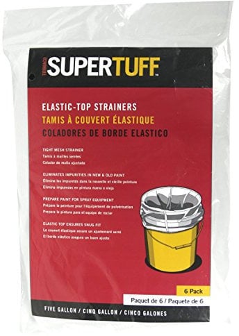 Trimaco 30206 SuperTuff Regular Mesh/Elastic Top Bag Strainers, 5 Gallon, (6-Pack)
