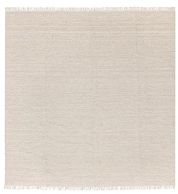RugVista Melange Teppich, 300 x 300 cm, Quadratisch, Moderner Kelim Teppich aus Wolle für Flur, Schlafzimmer, Küche und Wohnzimmer in Sand und Beige