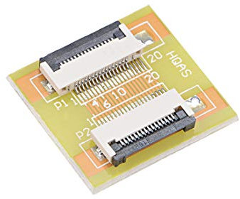 sourcing map 0,5mm Abstand 20-poliger bis 20-poliger Verlängerungsanschlussadapter für FFC FPC-Kabelverlängerung ZIF-Festplatte