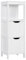 Yaheetech Mueble Auxiliar 30x30x89cm Columna con 2 Cajones Armario Cocina Cajonera Estrecho para Sala de Estar y Cuarto Baño Blanco