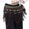 Wuchieal Bauchtanz Hüfttuch Bauchtänzerin Tribe Style Gürtel Quaste Hüfttuch Samt Taille Kostüm (Braun, One Size)