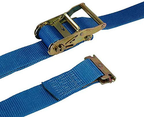 Spanngurt/Zurrgurt, LC 750/1500 daN, 50 mm, 5 m, 2-teilig mit Ratsche, Beschlag für Kombi-Zurrschiene Anker Schlitz