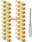 Aiqeer 20 Piezas Conectores de Enchufe Macho RCA, Adaptador de Audio/Video de Altavoz Chapado en Oro, Sin Soldadura, para Multimedia y CCTV