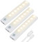 Vicloon Luce per Armadio, 3Pcs Lampada Guardaroba LED con Sensore di Movimento, Batteria Ricaricabile Luce con Striscia Magnetica Adesiva, Luci Notturne per Armadio, Scale, Bagno, Camera, Corridoio