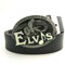 JWJQTLD Herren Gürtel Gürtel Für Männer Der König des Rock'n'Roll Elvis Vintage Gürtelschnalle Schwarzer Ledergürtel Herren- Und Damengeschenke, Wie Abgebildet, 110 cm