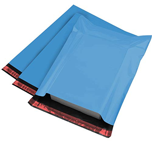 Starke große Versandtaschen, 30,5 x 40,6 cm, iSOUL [Verwendung in Paket, Lieferung, Versand, Post, Paket] [Kunststoffumschläge] Blau, 100 Stück